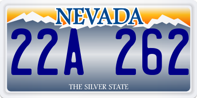 NV license plate 22A262