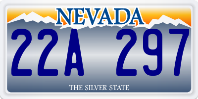 NV license plate 22A297
