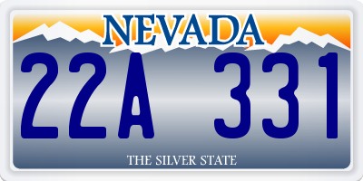 NV license plate 22A331