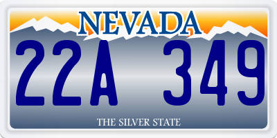 NV license plate 22A349