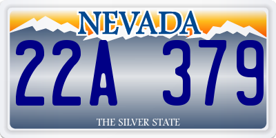 NV license plate 22A379