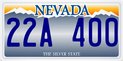 NV license plate 22A400