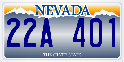 NV license plate 22A401
