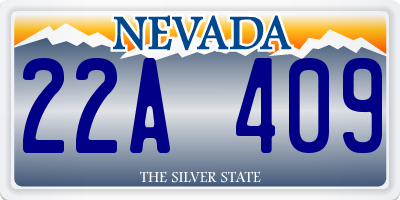 NV license plate 22A409