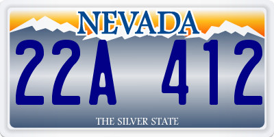 NV license plate 22A412