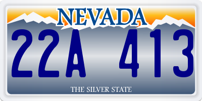 NV license plate 22A413