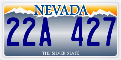 NV license plate 22A427