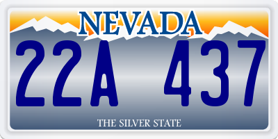 NV license plate 22A437