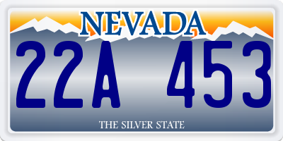 NV license plate 22A453