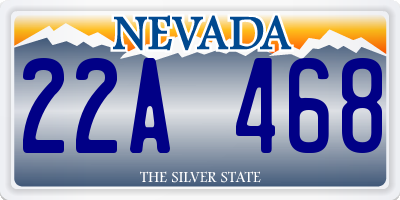NV license plate 22A468