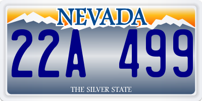 NV license plate 22A499