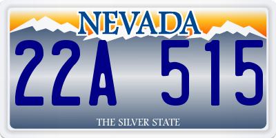 NV license plate 22A515