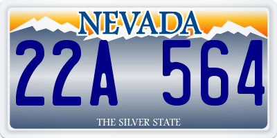 NV license plate 22A564