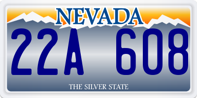 NV license plate 22A608