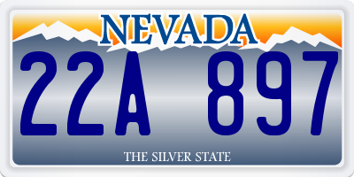 NV license plate 22A897