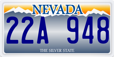 NV license plate 22A948