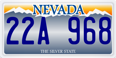 NV license plate 22A968