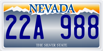 NV license plate 22A988