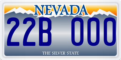 NV license plate 22B000
