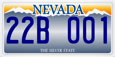 NV license plate 22B001
