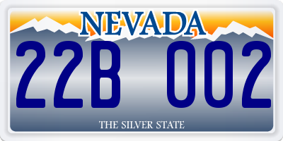 NV license plate 22B002