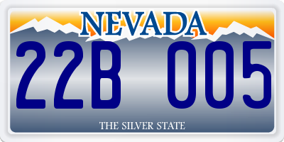 NV license plate 22B005