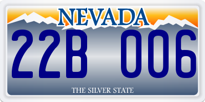 NV license plate 22B006