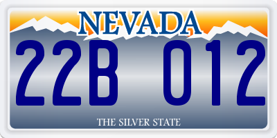 NV license plate 22B012