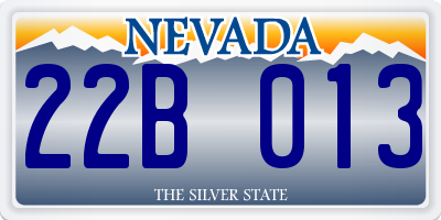 NV license plate 22B013