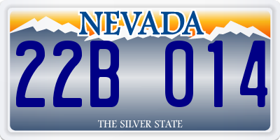 NV license plate 22B014