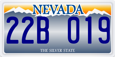 NV license plate 22B019