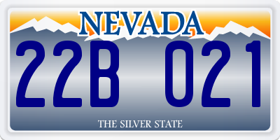 NV license plate 22B021