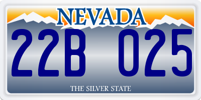NV license plate 22B025