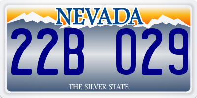 NV license plate 22B029