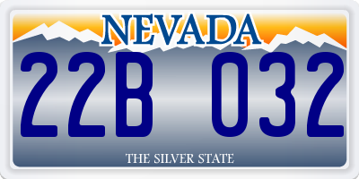 NV license plate 22B032