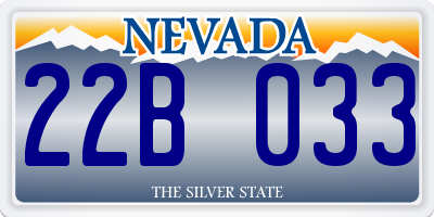 NV license plate 22B033