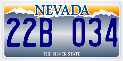 NV license plate 22B034
