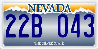 NV license plate 22B043