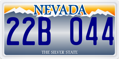 NV license plate 22B044
