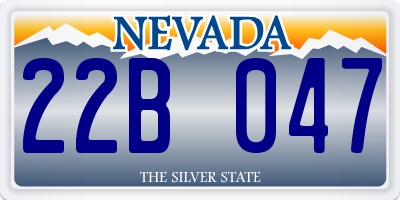 NV license plate 22B047