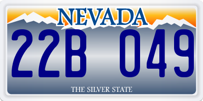 NV license plate 22B049