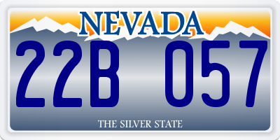 NV license plate 22B057