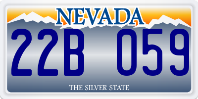 NV license plate 22B059