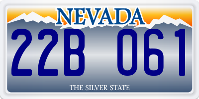NV license plate 22B061