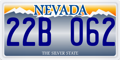 NV license plate 22B062
