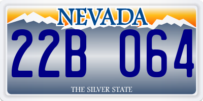 NV license plate 22B064