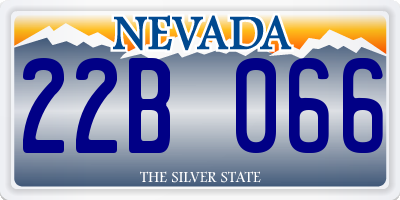 NV license plate 22B066