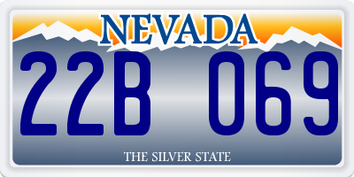 NV license plate 22B069