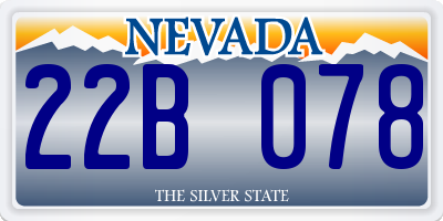 NV license plate 22B078