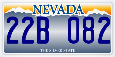 NV license plate 22B082